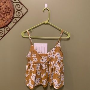 SHEIN yellow crop top Sz S/M